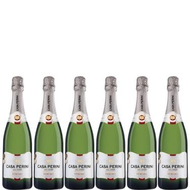 Imagem de Espumante Branco Demi-sec Charmat Casa Perini 750ml Kit 6un