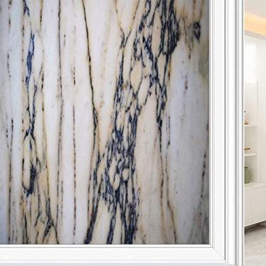 Imagem de Película de janela 3D de mármore, textura de estilo mármore, para porta de vidro, banheiro, sala de estar, L90 x C 190 cm