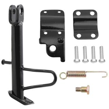 Imagem de Mokuo Suporte de bicicleta suja, suporte de motocicleta, suporte lateral de ciclomotores de scooter vem com suporte de montagem em material de ferro compatível com a maioria dos ciclomotores de