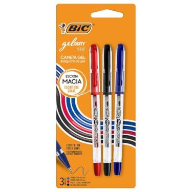 Imagem de BIC, Caneta em Gel, Gelocity, Ponta Fina, 3 Cores