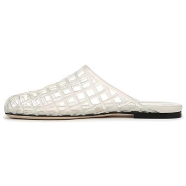 Imagem de UBWDU Sapatilhas femininas transparentes, sem fecho, sem fecho, de malha gelatinosa, sandálias deslizantes confortáveis para verão e praia, Branco, 36 BR