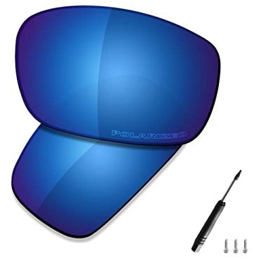 Imagem de SAUCER Lentes de reposição premium e kits de borracha para óculos de sol Oakley X Squared OO6011 High Defense - Azul meia-noite polarizado