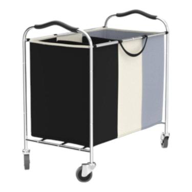 Imagem de Cesto De Roupa Suja Separação 3 Cores