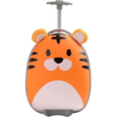 Imagem de Mala De Viagem Trolley Bag Hardshell Childre Valise Com Scooter, Bagagem Infantil, 16" Childre Had Trolley Case Com Rodas De Led, Meninos E Meninas Carregam O Mala Para Escola De Viagem, Penguin