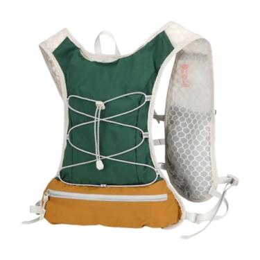 Imagem de RNXRZANK Colete de hidratação Mochila Bolsa de água Bolsa de água leve reflexiva esportiva para montanhismo Escalada Trilha Corrida, Verde Escuro
