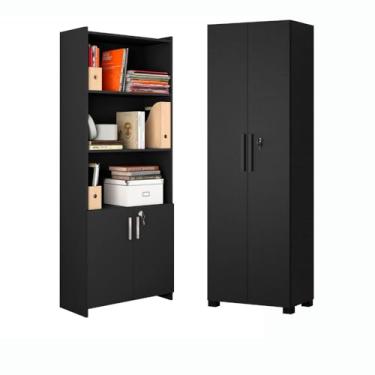 Imagem de Conjunto de Escrivaninha com 2 Armários Altos Notável Preto