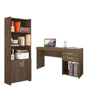 Imagem de Escritório Compacto 2 Peças Office Nogal Notável Móveis