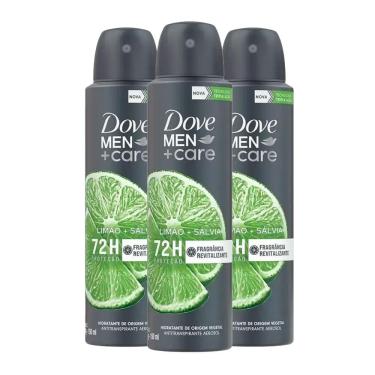 Imagem de Kit Desodorante Aerosol Dove Men Limão 150ml - 3 unidades