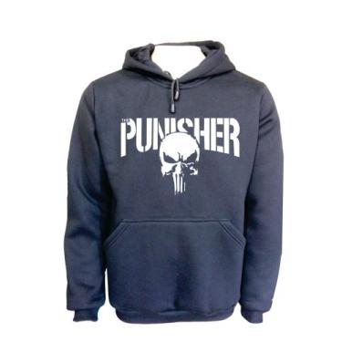 Imagem de Blusa De Moletom Masculina Plus size Justiceiro Punisher XG até XG8, P
