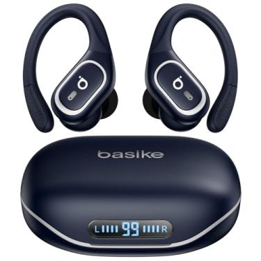 Imagem de Basike Fone de Ouvido Bluetooth Sem Fio, TWS Áudio Estéreo Hi-Fi, 40H de Reprodução cam Display LED, Toque Inteligente, 3 Tamanhos de Pontas para Treinos e Corrida – Azul