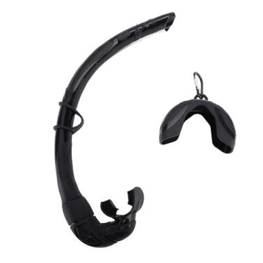 Imagem de ZAWELIYO Snorkel Dobrável Silicone Snorkel Frete Snorkel Snorkel para Mergulhar Mergulho Com Espingarda Com Tubo Respiratório de Grande Diâmetro (Preto)