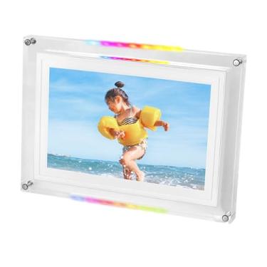 Imagem de Asixxsix Porta-retratos digital com 32 GB de armazenamento, tela sensível ao toque WiFi de 10,1 polegadas 1280×800, compartilhe momentos instantaneamente via (Plugue da UE)