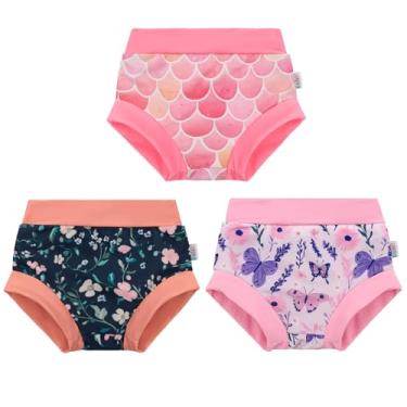 Imagem de ALVABABY Fraldas de natação, 3 peças, fraldas de natação reutilizáveis à prova d'água para meninos e meninas para aulas de natação 3XBS01-12-18M