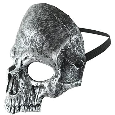 Imagem de NOVELTY GIANT WWW.NOVELTYGIANT.COM Máscara Facial De Espuma Com Caveira Para Fantasia Halloween (Prata)