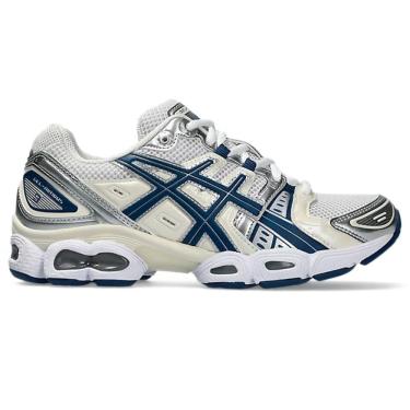 Imagem de Tênis Asics Gel Nimbus 9 Feminino - Branco+Azul