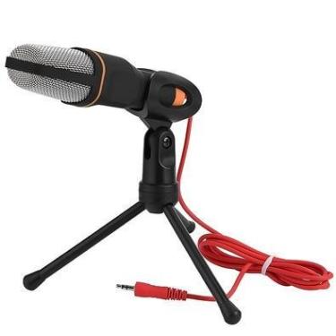 Imagem de Microfone De Mesa Sf-666 Condensador Entrada P2 Fio De 2 Metros Para Podcast Vlog Gravações Cor:preto