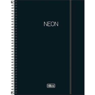 Imagem de Caderno espiral capa plástica universitário 1 matéria neon 80 folhas -
