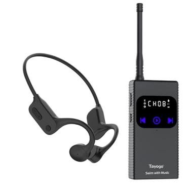 Imagem de Tayogo Fones de ouvido de natação, fones de ouvido de condução óssea à prova d'água, comunicador de treinador de natação, fones de ouvido à prova d'água para Spotify, Amazon Music, YouTube, transmita