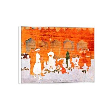 Imagem de BMZFYBS Quadro branco - Pintura de parede famosa em tela - Imagens para decoração de casa - Pôster e impressões de rua de Veneza 60 x 80 cm 24 x 31 pol