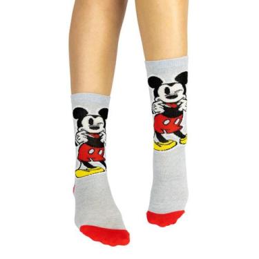 Imagem de Meia Infantil Personagens Disney Cano Longo Trifil Conforto Algodão, M