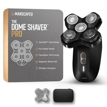 Imagem de MANSCAPED® Barbeador de cabeça The Dome Shaver™ PRO para homens carecas – Design de cinco lâminas rotativas com tecnologia SkinSafe® e FlexFit, impermeável, USB-C e carregamento sem fio compatível com