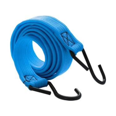 Imagem de rockible Corda elástica para bicicleta, cinta elástica para bagagem de motocicleta, corda para bagagem, para mala de acampamento, bagageiro de viagem e, Azul