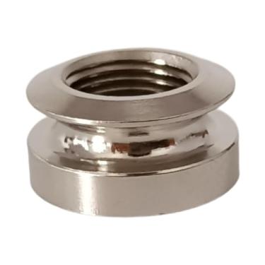 Imagem de Kokiya Captador de cauda Pin Cap Guitar Jack Botão Endpin Redondo Acessórios de metal Substituição Endpin Sockets para Baixo Guitarras Acústicas, Prata