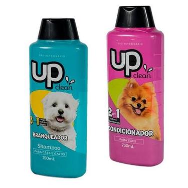 Imagem de Kit Banho Shampoo Pet 750ml + Condicionador Pet 750ml Up Clean  - Dog 