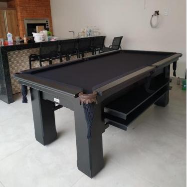 Imagem de Mesa de Sinuca e Jantar - 2,20x1,18 - Nelson Bilhares, Preto