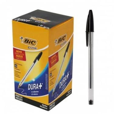 Imagem de CX Caneta esferográfica 1.0 preto cristal c/50 Bic