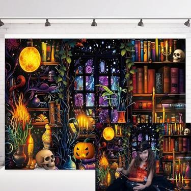 Imagem de INRUI Halloween Química Laboratório Fotografia Pano de Fundo Halloween Spooktakular Crânio Assustador Veneno Boticário Bruxa Cozinha Aniversário Chá de Bebê Decorações Banner (18 x 1,5 m)