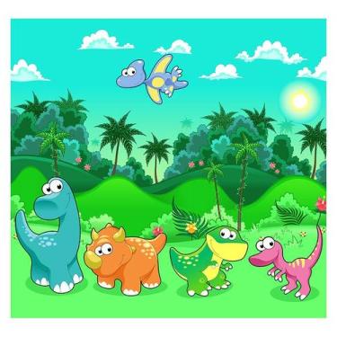 Imagem de Papel de Parede Adesivo Infantil Dinossauros Quarto Criança - 680pcp -