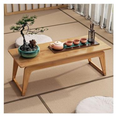 Imagem de Mesa baixa de tatami, mesa baixa, pequena mesa de chá japonesa, mesa de chá de bambu, mesa pequena para janela flutuante, tatami, sala de chá, varanda, sala de estar, mesa externa para sala de estar