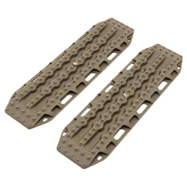 Imagem de Fenteer 2 peças RC Crawler Sand Ladder RC Rampas Placa Fácil Instalação DIY Acessórios Modificados Placa Antiderrapante para 1/10 Peças de Reposição, CafÉ
