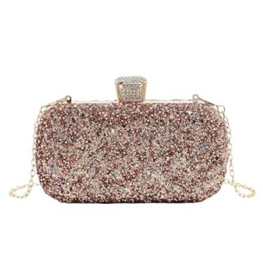 Imagem de Bolsa Clutch Festa Feminina Full Diamond Com Pedras Coloridas Fecho Decorativo Colorido Mão Ombro Transversal