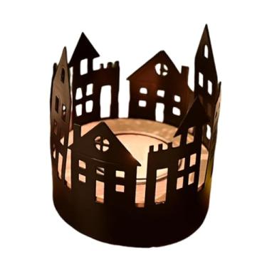 Imagem de WeiLaiKeQi Suporte para velas de chá Suporte para velas Pequeno de ferro para mesa Castiçal decorativo para festas Casamento Sala de jantar Presente