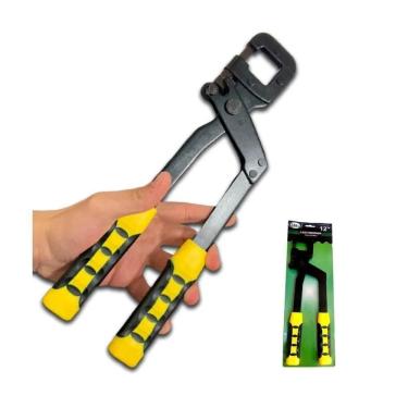 Imagem de Alicate Puncionador Drywall Profissional Prendedor Perfil 12 Polegadas 300mm Gesseiro Reforçado
