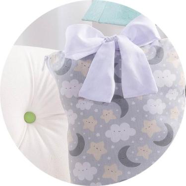 Imagem de Almofada para amamentação bebê - neutro ( sonho) lua/nuvem - MEDINA CO