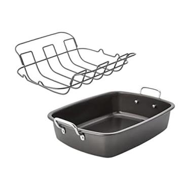 Imagem de Chicago Metallic Torrador antiaderente com suporte flutuante, 45,7 x 33,8 cm, preto