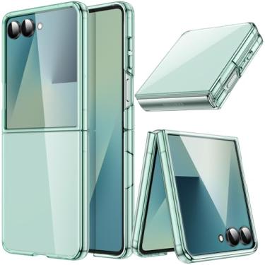 Imagem de JETech Capa para Samsung Galaxy Z Flip 7 2025, Estojo Rígida de PC Transparente e Cristalina, Case Protetora Fina Anti-Riscos e à Prova de Choque para Telemóvel (Verde)