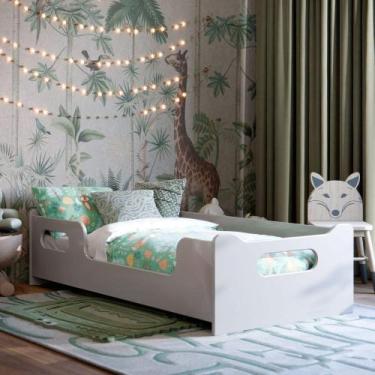 Imagem de Cama Infantil Encanto Com Grade De Proteção Cor Cinza - MAXI DO BRASIL