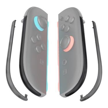 Imagem de eXtremeRate Replacement Decorative Strips for Joycon 2, Custom DIY Decoration Strip Side Housing Trim Shell with Prying Stick for Nintendo Switch 2 Controller - Clear Slate Black