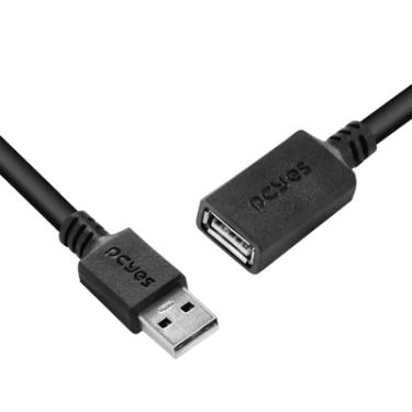 Imagem de Cabo Extensor USB A 2.0 Para USB A 2.0, PCYES 28awg, Puro Cobre, 1Mt - Puamf2-1