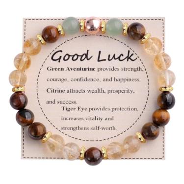 Imagem de KSQS Pulseira De Contas Pedras Curativas Para Mulheres, Proteção E Equilíbrio Com Preciosas Naturais, Cristal Espiritual Alívio Da Ansiedade Cartão Significado (Nº 2)