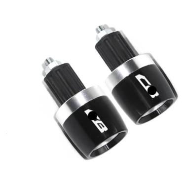 Imagem de Conectores de extremidade de guidão CNC de 22 mm para motocicleta compatíveis com CB 400 500 750 1300 CB400 CB500 CB500F (prata)