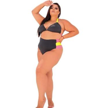 Imagem de Biquini Plus Size Asa Delta Marquinha Biquini Tendência Suplex - ANNA 