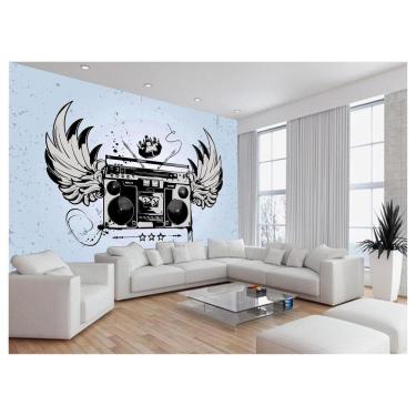 Imagem de Papel De Parede 3D Musica Toca Fita Retrô Tape 3,5M Mus42