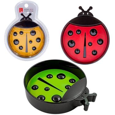 Imagem de Saboneteira pia plastico joaninha colors 14x11,5x3cm cartela