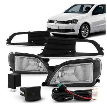 Imagem de Kit farol milha gol voyage g6 12 13 14 15 16 cromado