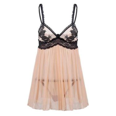 Imagem de Pijama de renda da moda feminina Sexy Seductive Suspender Nightdress -